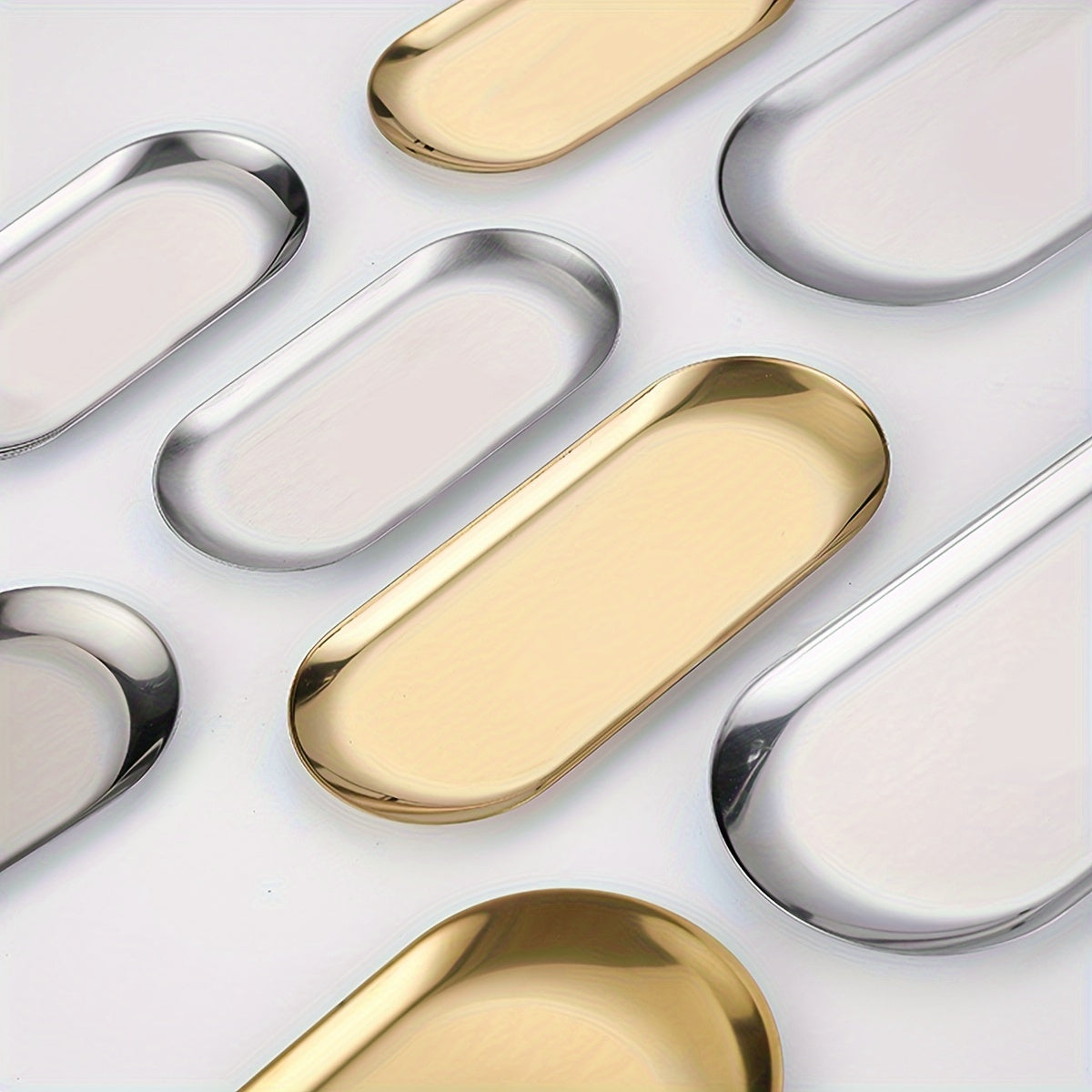 Овальная поднос из нержавеющей стали для завтрака, кухни, ресторана