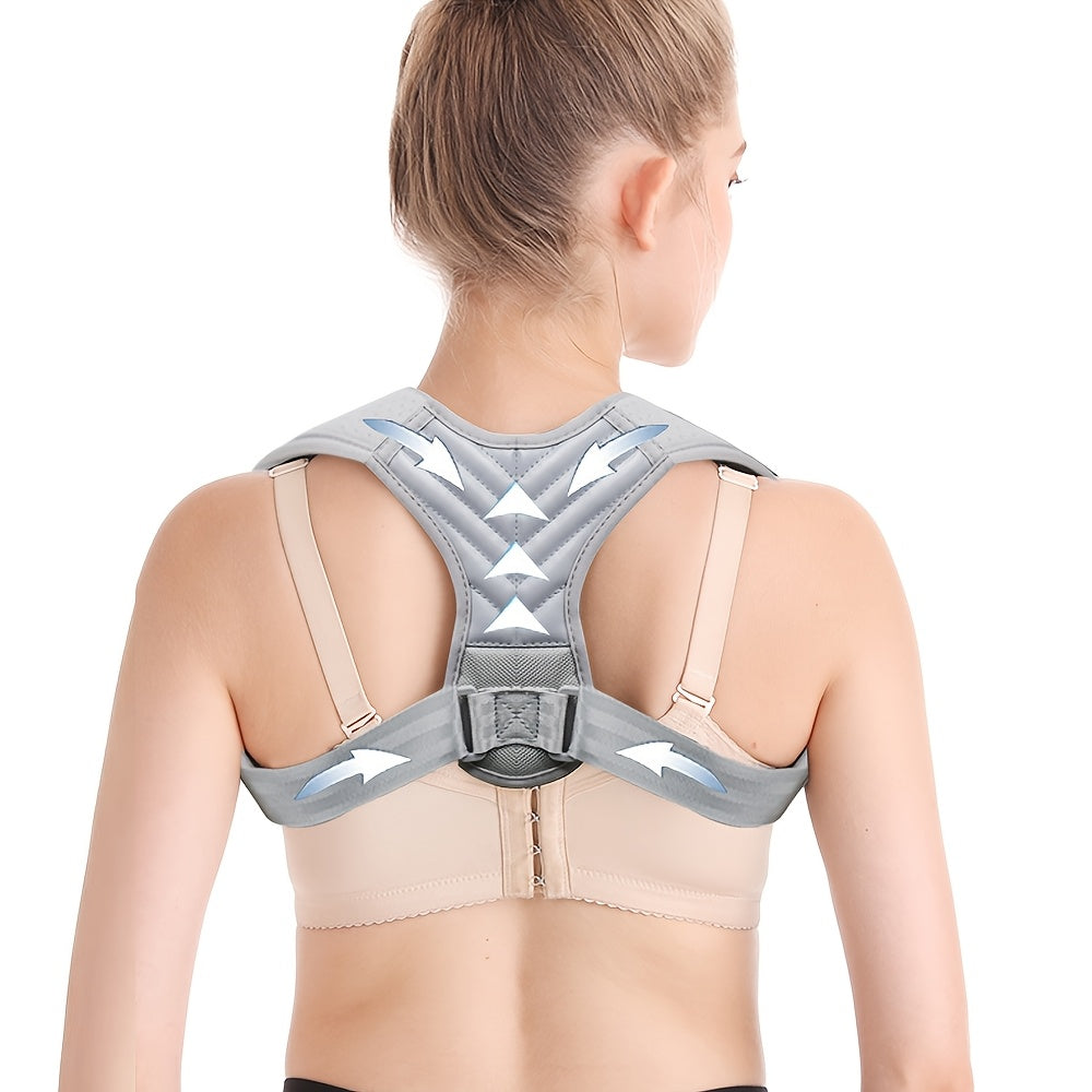Posture Corrector Strap for Back Support and Alignment Polyester Solid Color Sports Tank Top