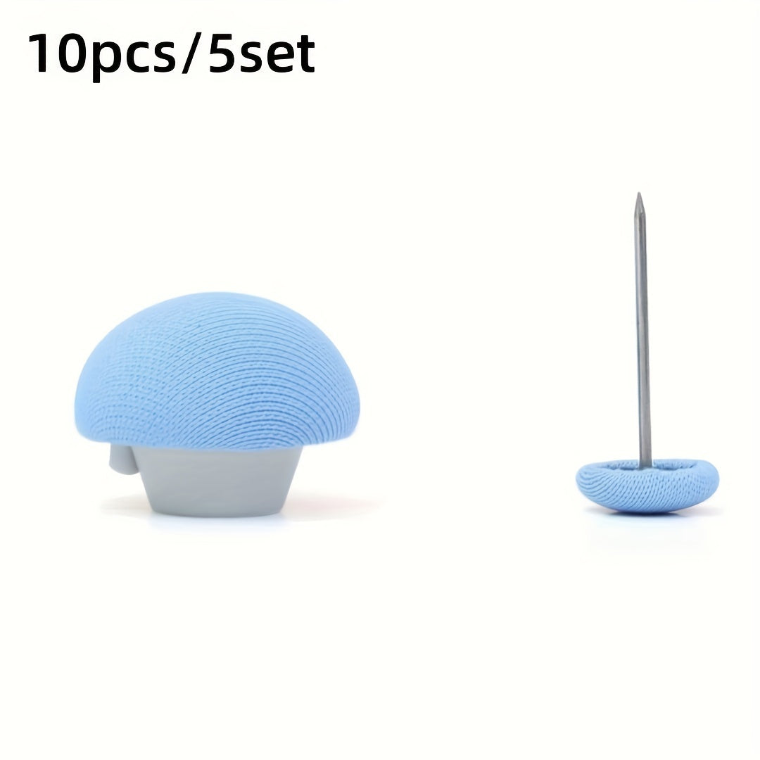 Set of 10 Mushroom Bed Sheet Fasteners with One-Click Release and Concealed Clips