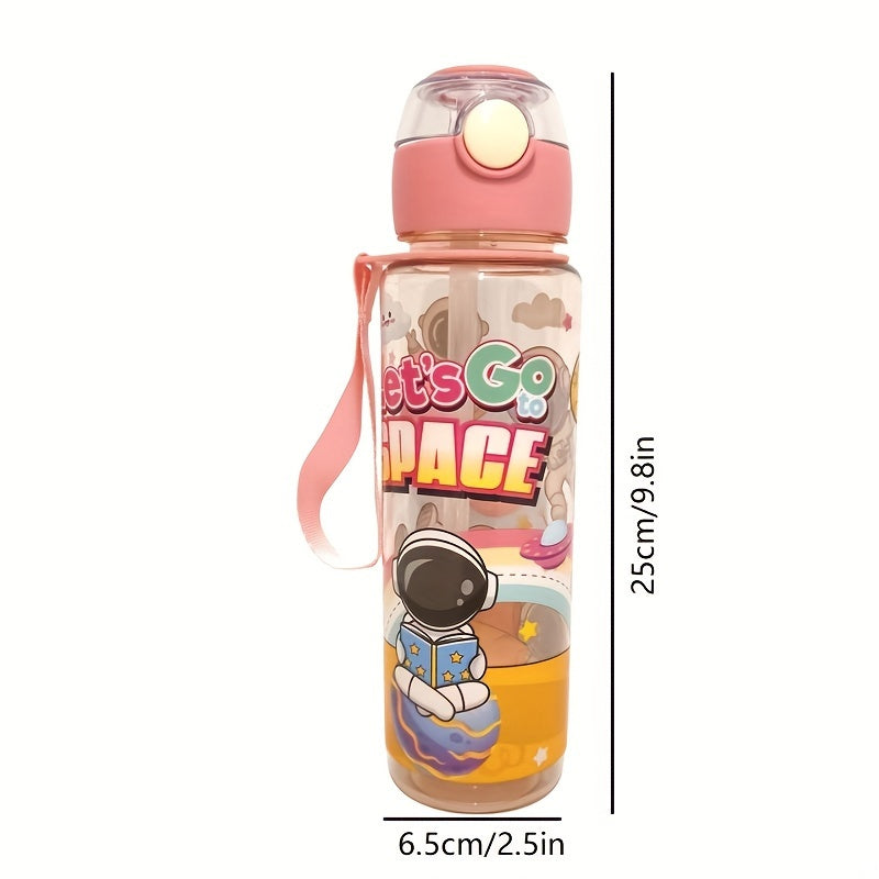 Leak-Proof Space-Themed 700ml BPA-Free High-Temperature Resistant Water Bottle for Outdoor Activities