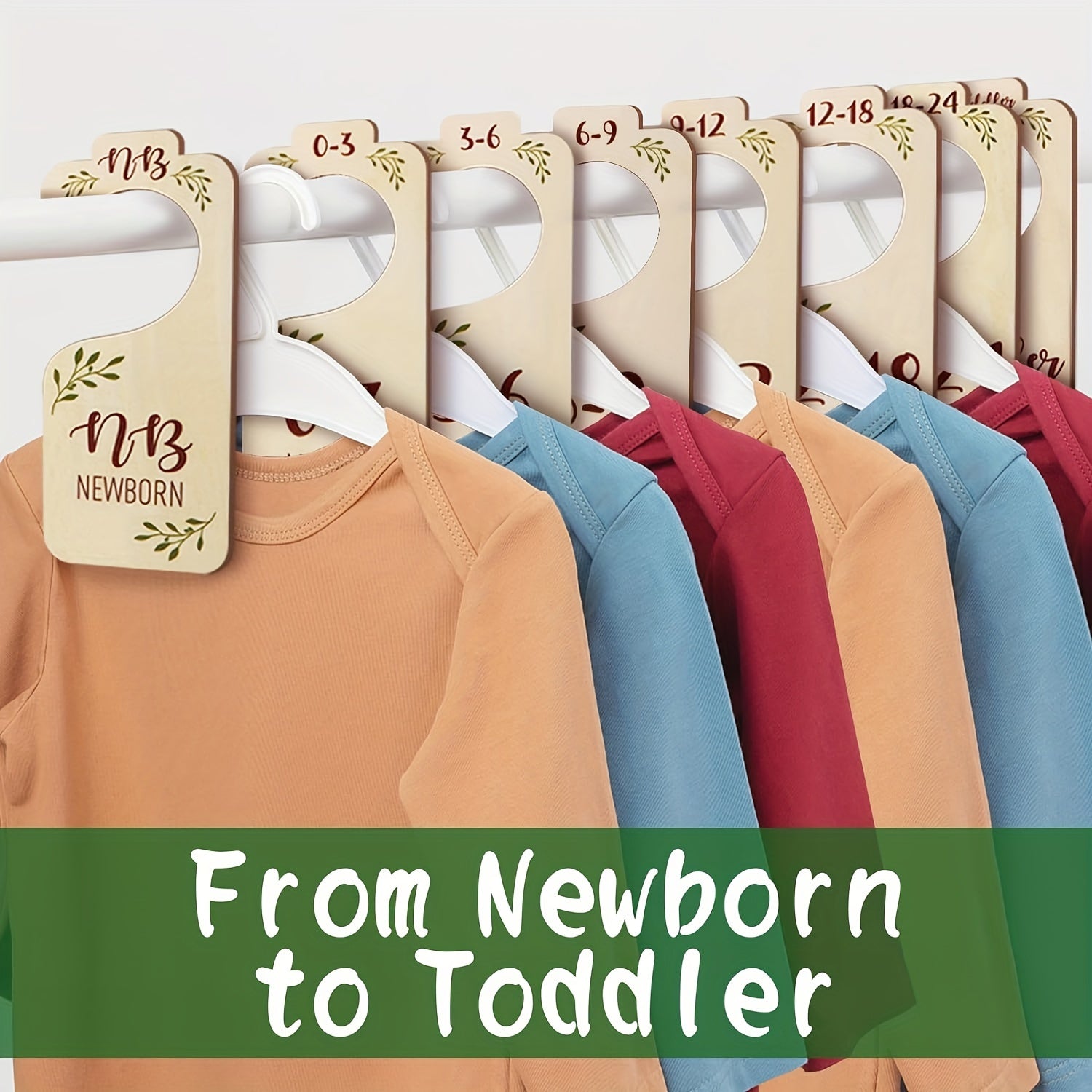 Juego de 8 divisores de armario de madera de doble cara para la organización de la habitación infantil