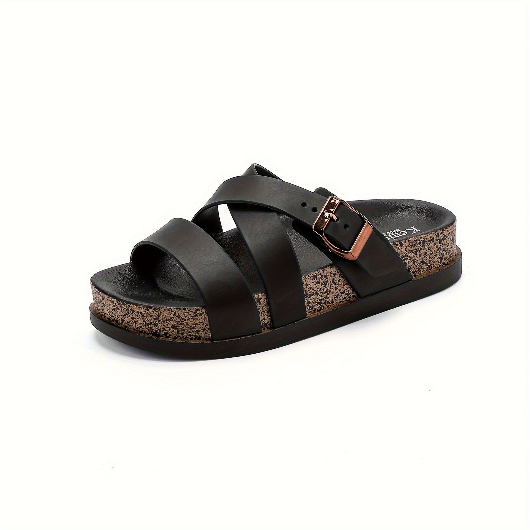 Women's Platform Cross Strap Slippers Outdoor Sandals Anti Slip Beach Shoes