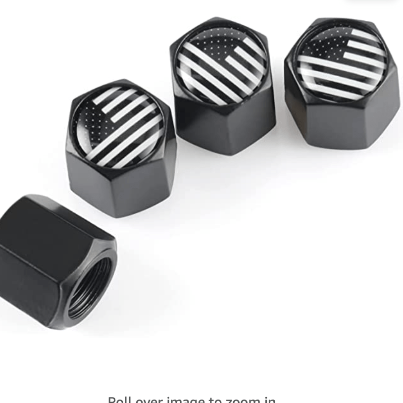 4 Pack American Flag Tire Valve Stem Caps Metal Anti-Rust for Cars Bikes Trucks