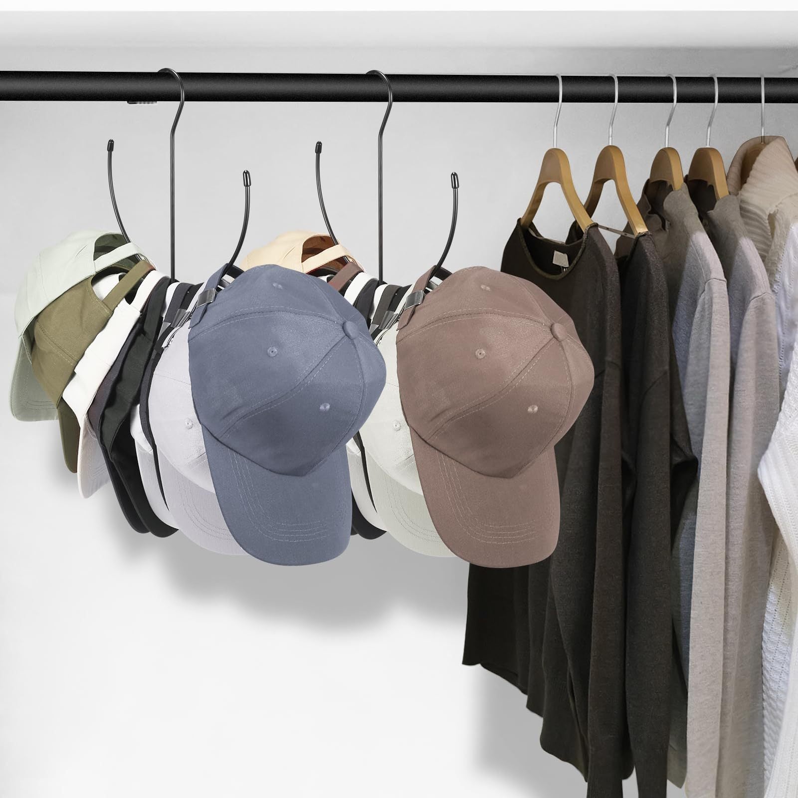 3-to'plam qora metall shlyapa osgurish uchun sharf, kamar, poyabzal va boshqalar