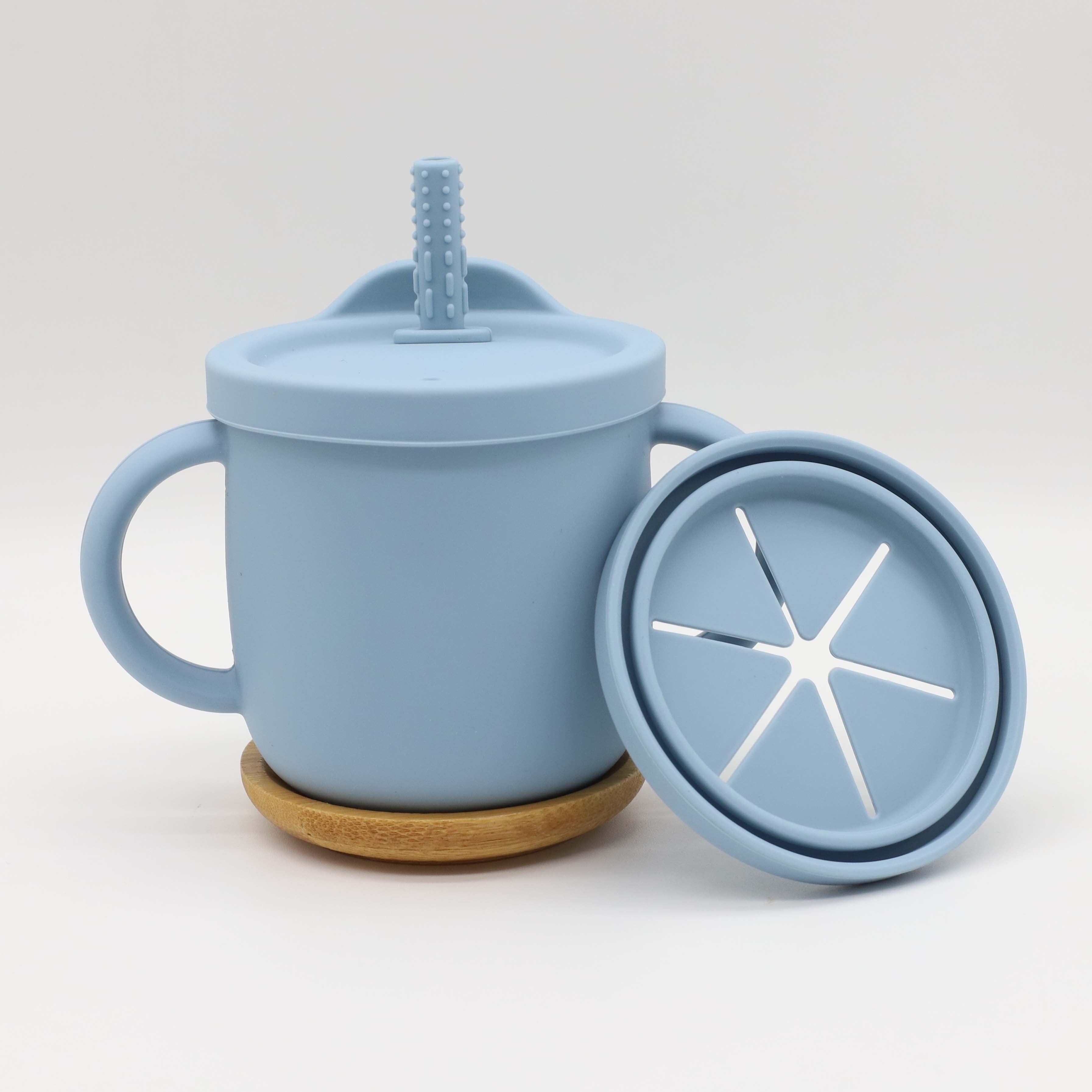 Kichkina o‘rganish kubogi 2-in-1 ichimlik va yegulik uchun quvurcha bolalar uchun