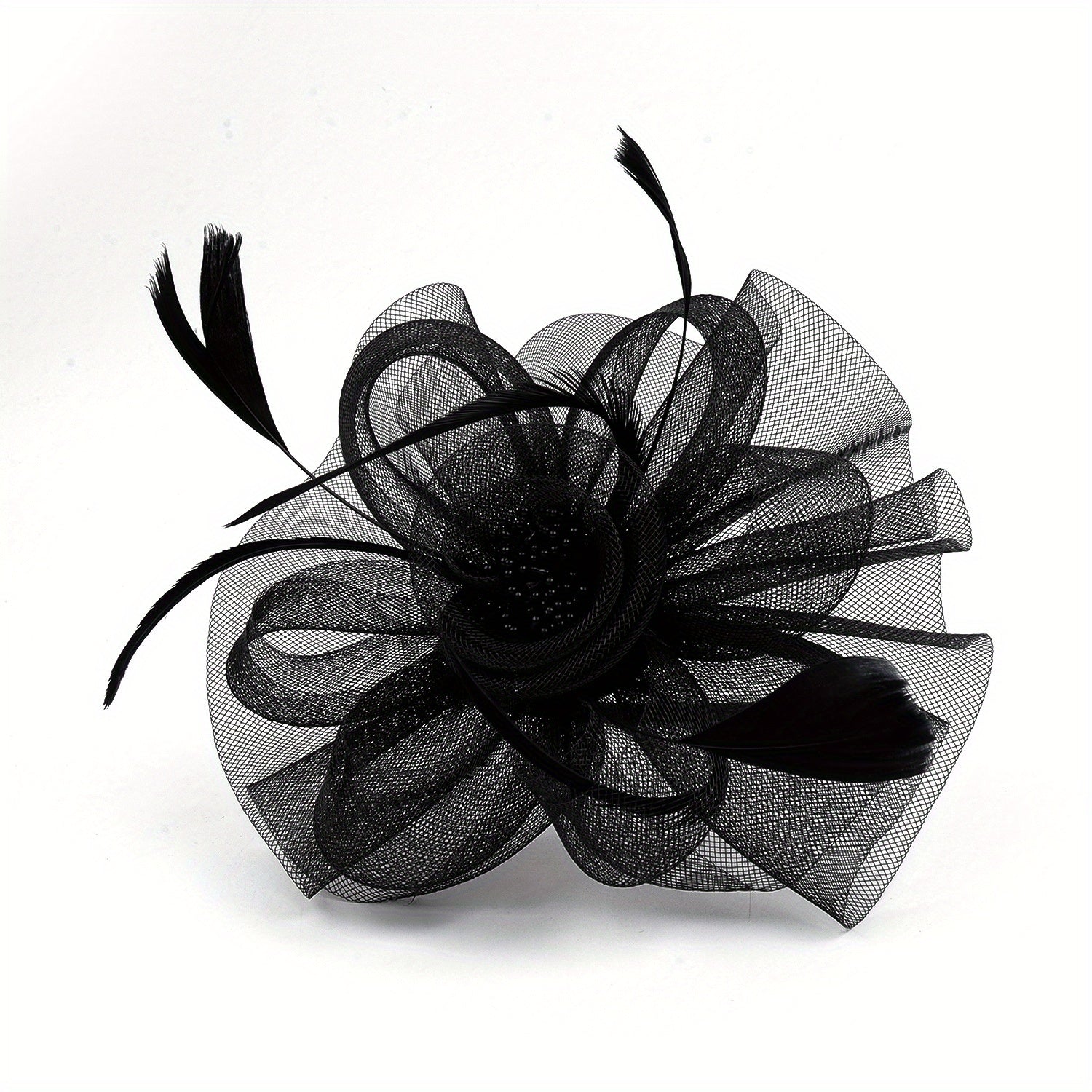 Faux Feather Flower Headband for Women Wedding Tea Party Fascinator Accessory