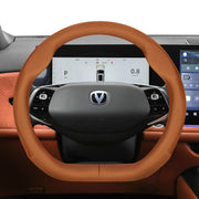 Universal Breathable PU Leather Steering Wheel Cover for Cars Black Burgundy Brown