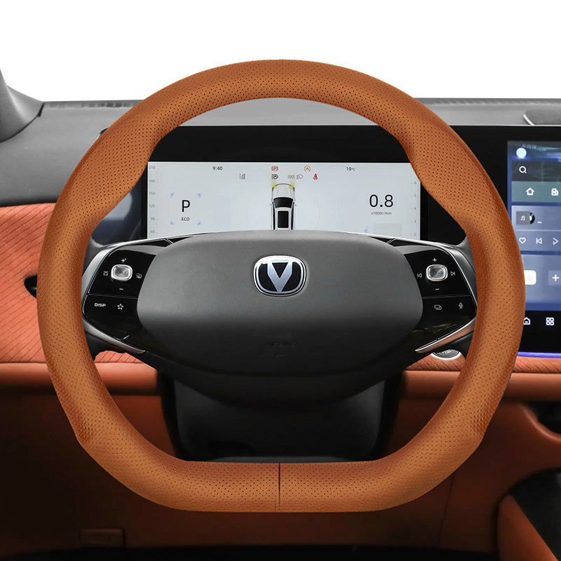 Universal Breathable PU Leather Steering Wheel Cover for Cars Black Burgundy Brown