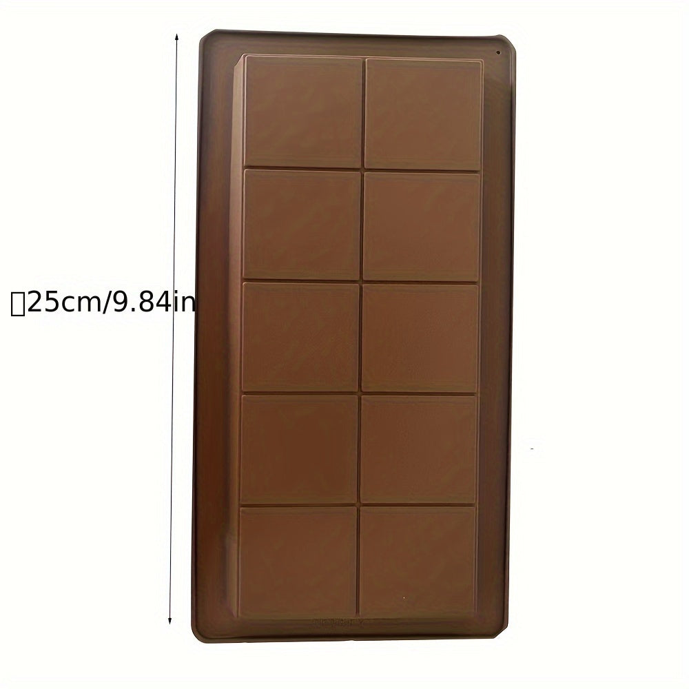 Silicone Chocolate Bar Mold Large Deep Stuffed Candy Bar Design Non-Stick Durable Baking Tool