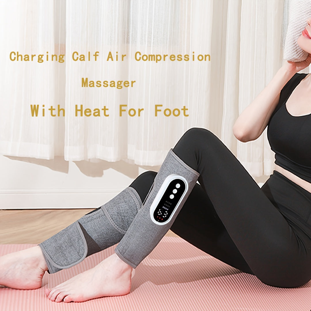 Calf Air Compression Massager with Heat 3 Modes Rechargeable Battery