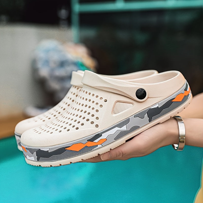 Men's Breathable Fabric Slip-On Clogs for Spring and Summer Non-Slip Casual Shoes