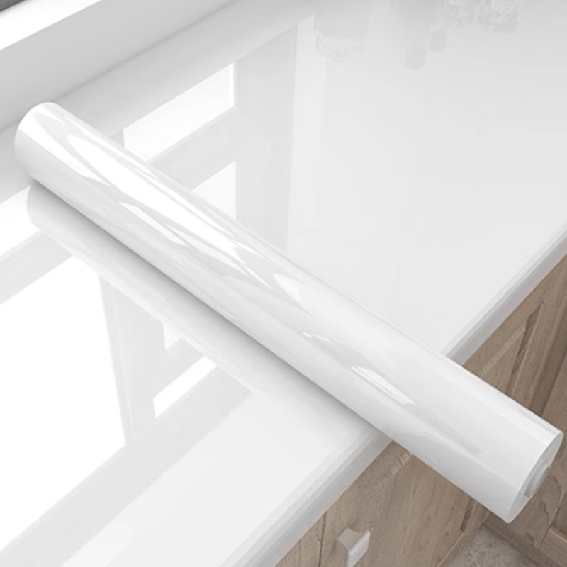 White Marble Look Self-Adhesive Kitchen Wallpaper Waterproof Resistant PET Furniture Decal