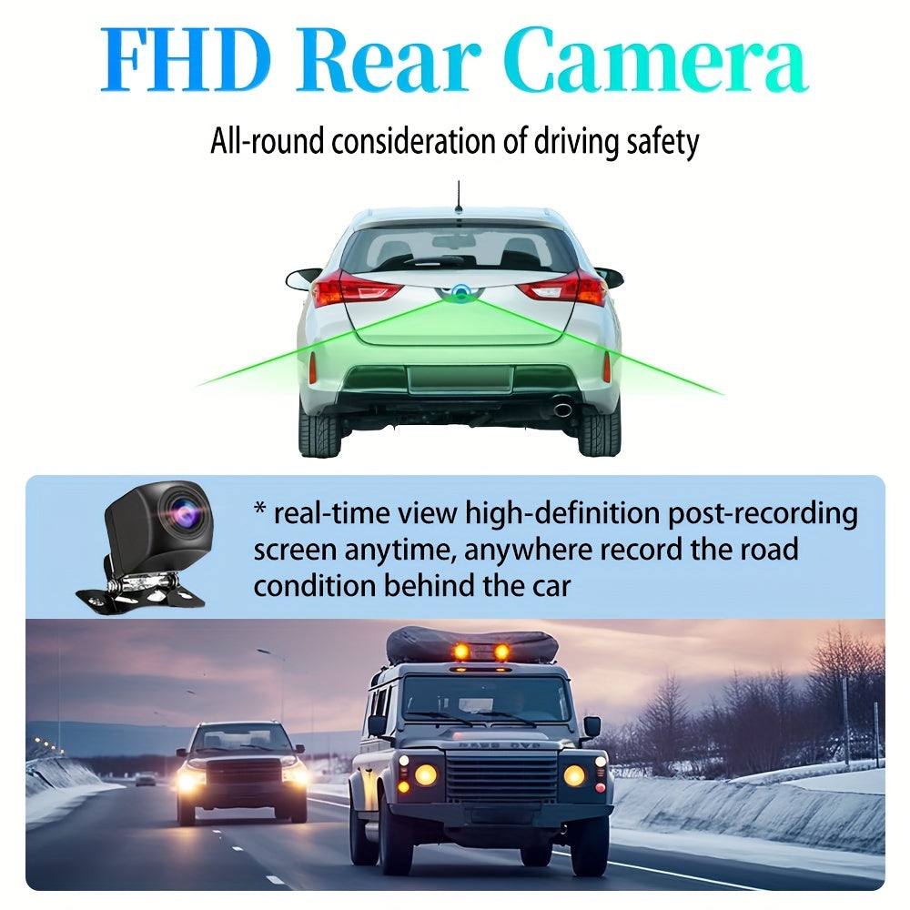 Four-Channel 1080P Dash Camera with 360° Rotatable Cameras WiFi Night Vision Loop Recording G-Sensor
