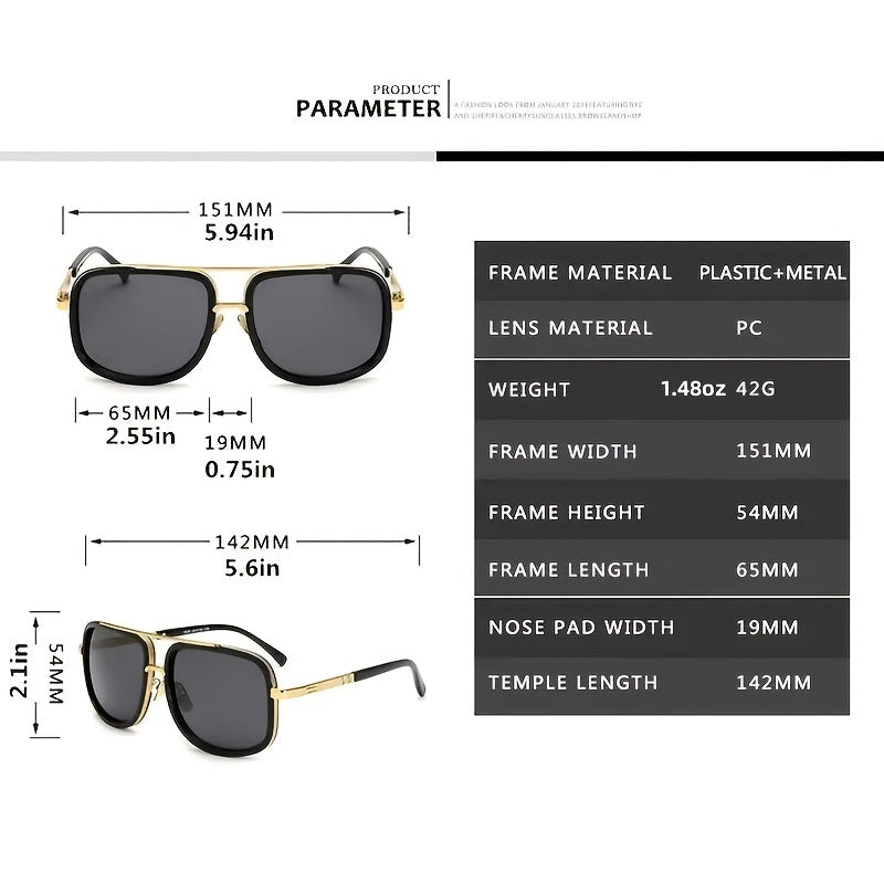 Uniseks katta ikki ko'prikli quyosh ko'zoynaklari ochiq havoda partiyalar va sayohatlar uchun