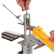 Kit de afilador de cuchillos de aleación de aluminio con grano de esmeril metálico, giro de 360°, herramienta manual