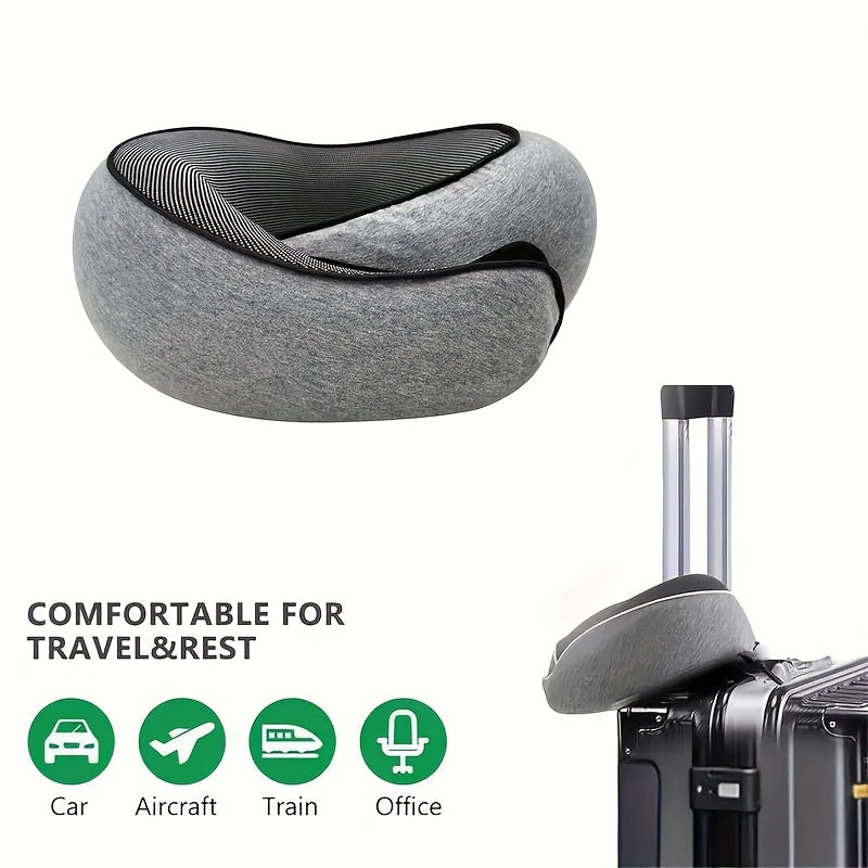 Memory Foam Neck Pillow for Travel Soft Support U-Shaped Cushion for Flights and Naps