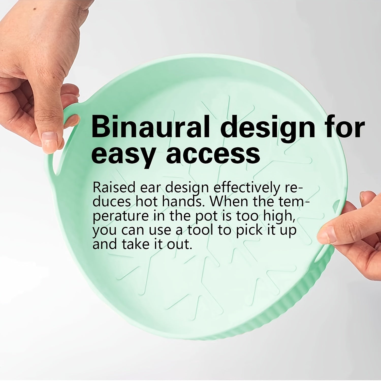 9-Inch Silicone Air Fryer Liner Reusable Non-Stick Heat-Resistant Baking Tray