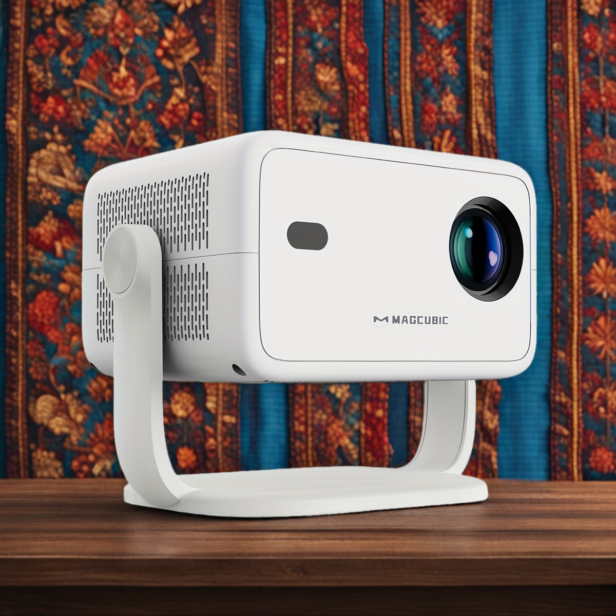 Portable 4K Android 11 Projector with Wi-Fi 6 1080P 650ANSI 360° Correction