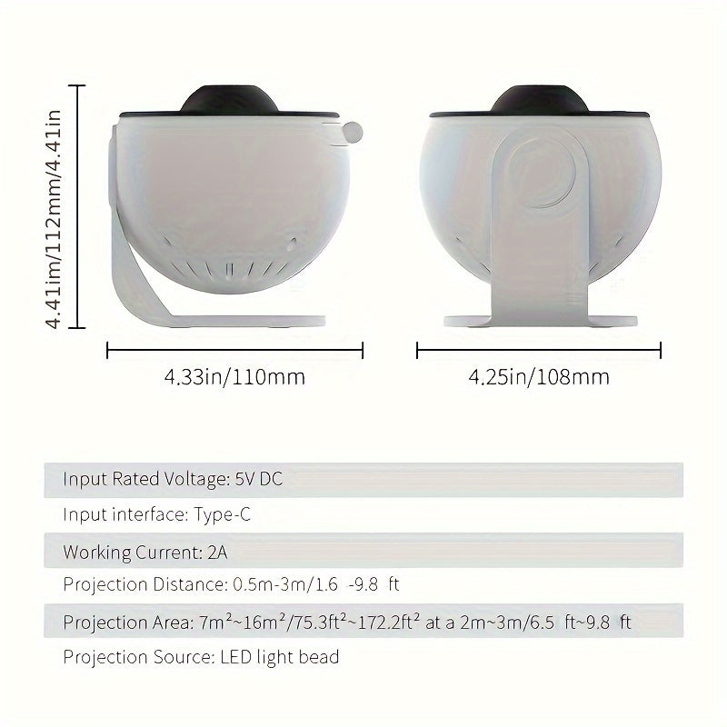 13-in-1 Galaxy Star Projector Night Light with 360° Rotation and Adjustable Lighting for Bedroom and Living Room