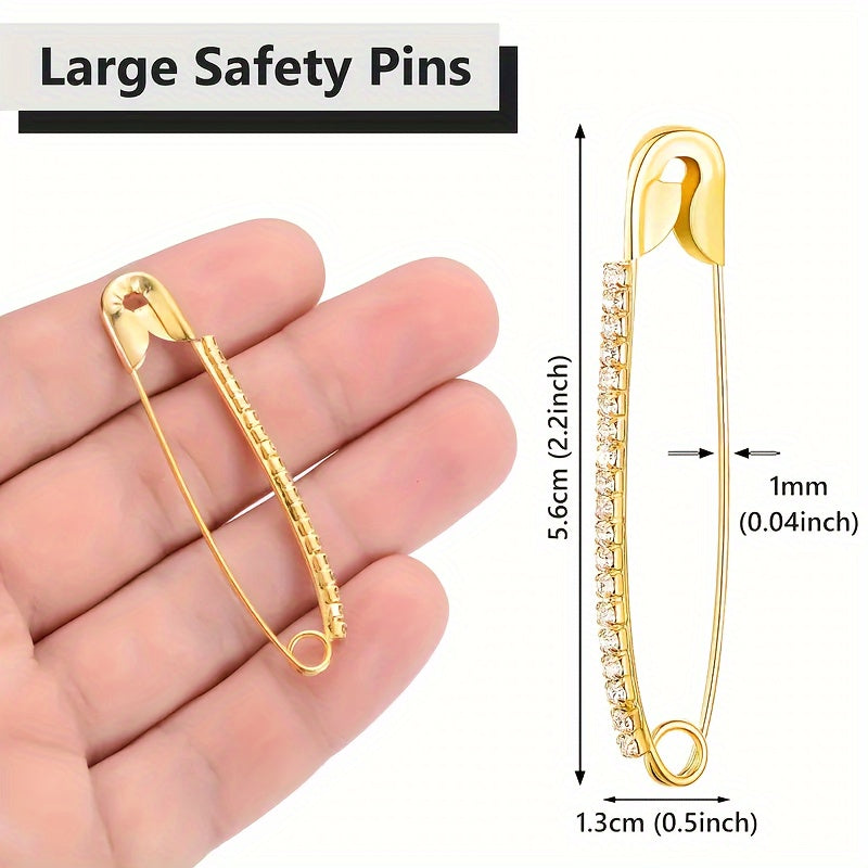 Vintage Rhinestone Brooch Pins for Sweaters Scarves and Skirts Elegant Jewelry Accessories