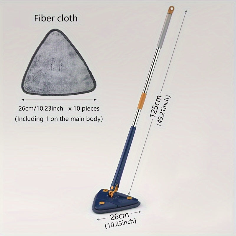 1pc Easy-Wring Triangle Mop with 360° Rotating and Hands-Free Washing