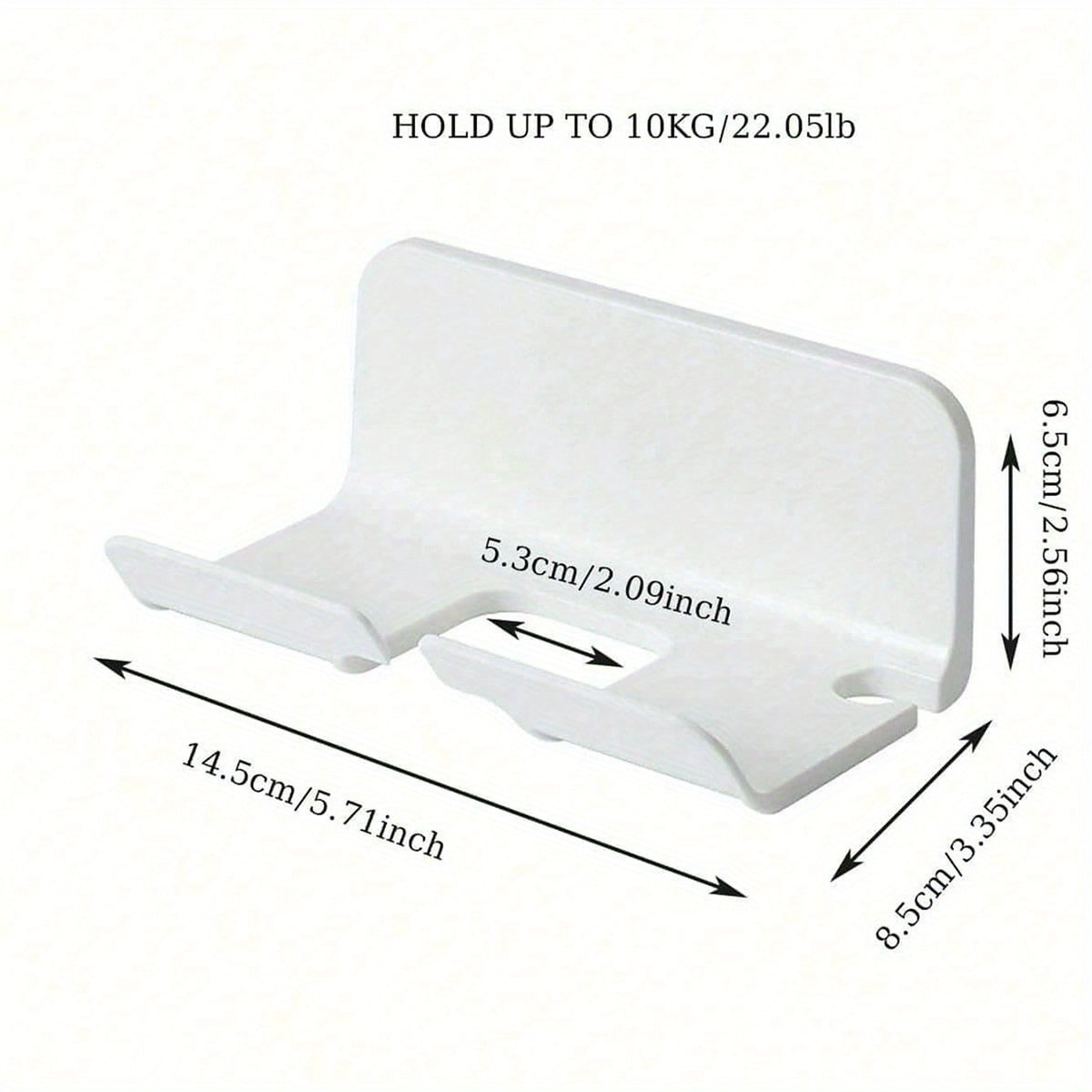 Modern Plastic Hair Dryer Holder Wall Mount Bathroom Kitchen Storage Rack