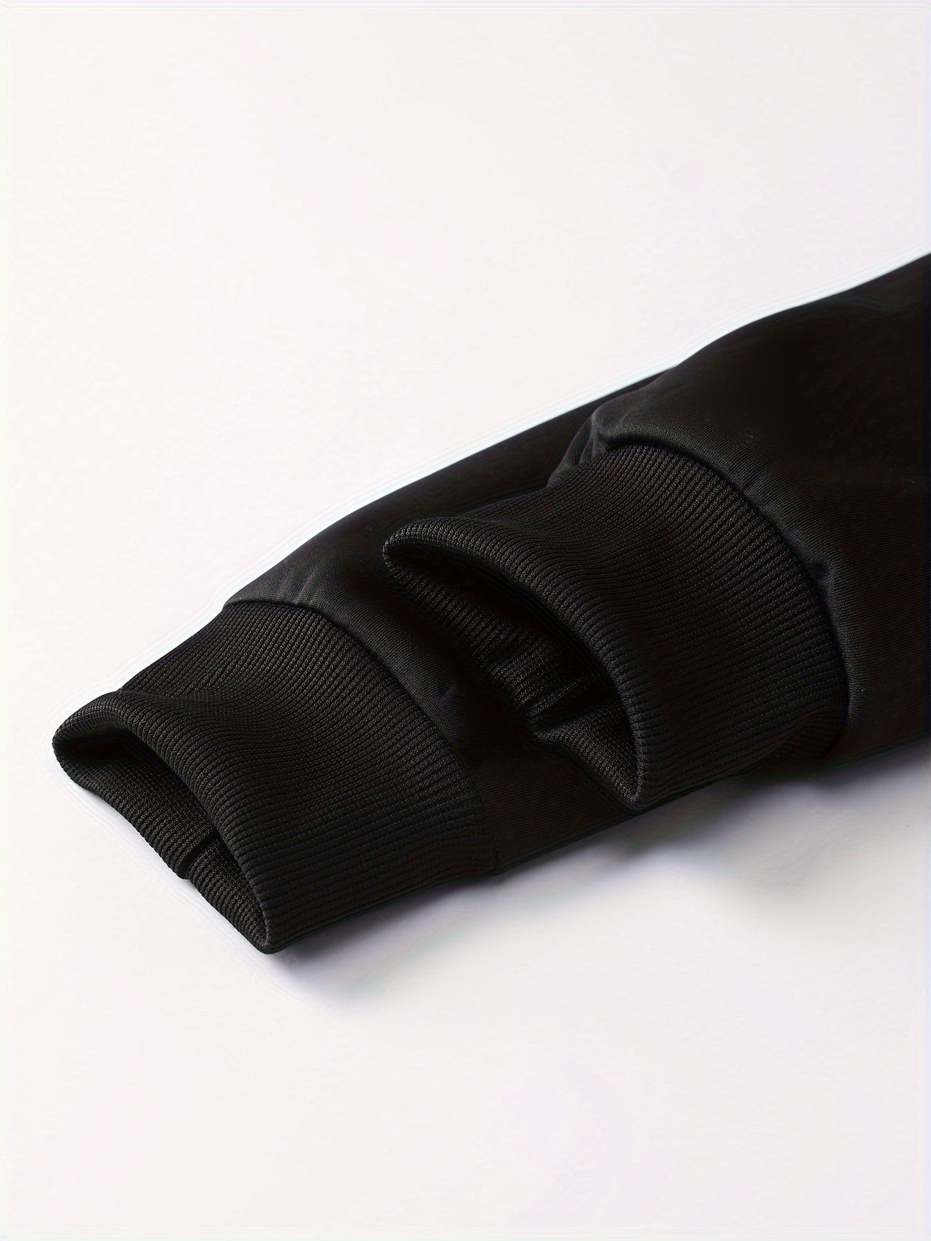 Men's Olive Green and Black Zip-Up Jacket and Sweatpants Set Polyester Casual Activewear