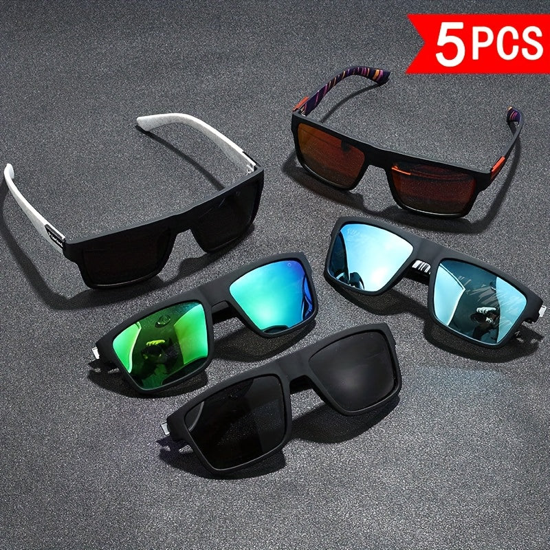 Square Fashion Glasses for Men and Women Polycarbonate Frame Decorated Mirror Polarized Photo Prop