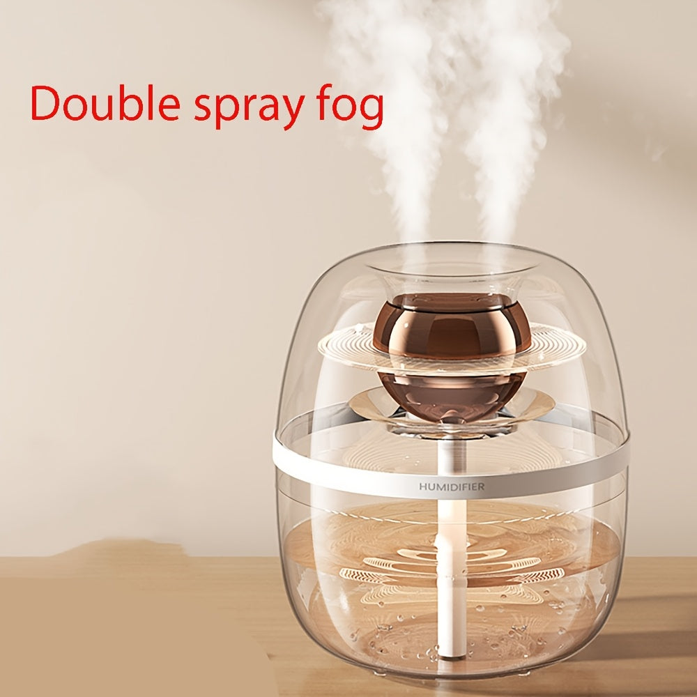 Dual Spray 3L Ultrasonic Humidifier for Bedroom Office Night Light Silent