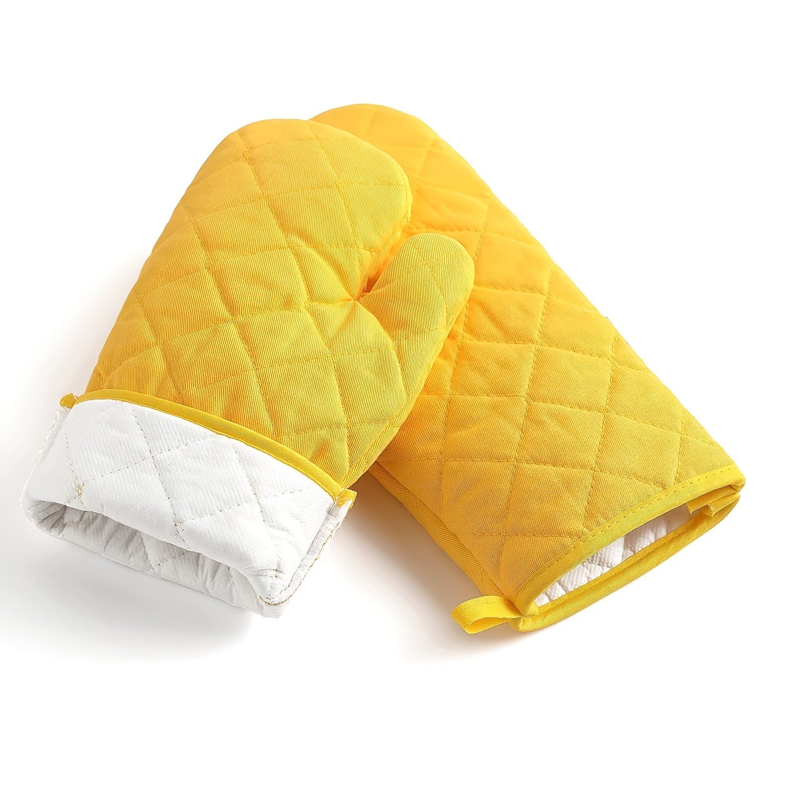 Set of 4 Grey Heat Resistant Oven Mitts and Pot Holders 33cm Long