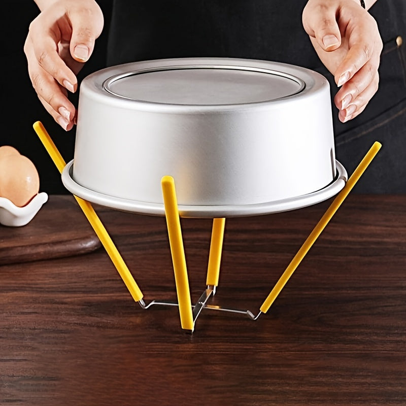 Silicone Folding Cake Cooling Rack for 12.7-22.86 cm Molds Collapsible Stainless Steel Baking Sheet