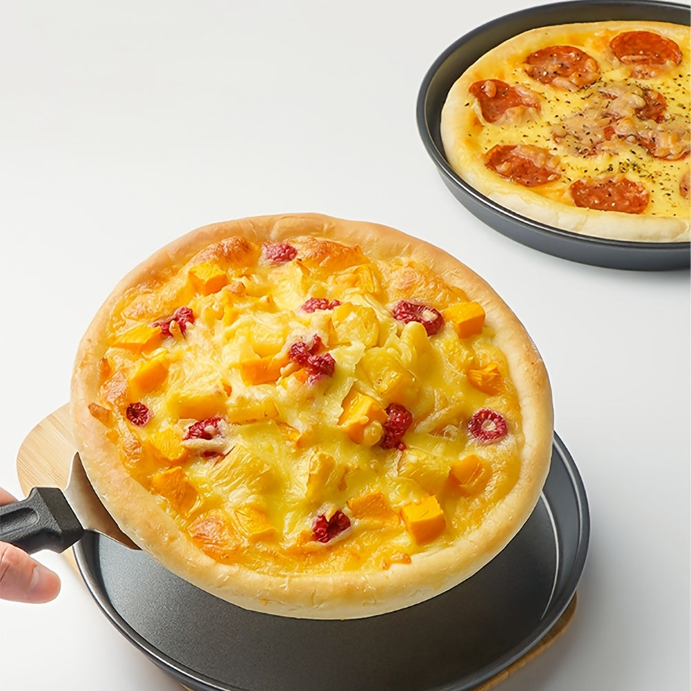 Non-Stick Pizza Baking Pan 8/10 Inch Carbon Steel Heat Resistant Easy to Clean