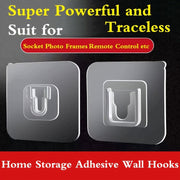 Seamless Snap Fastener Wall Hook Storage Fixture Waterproof Adhesive