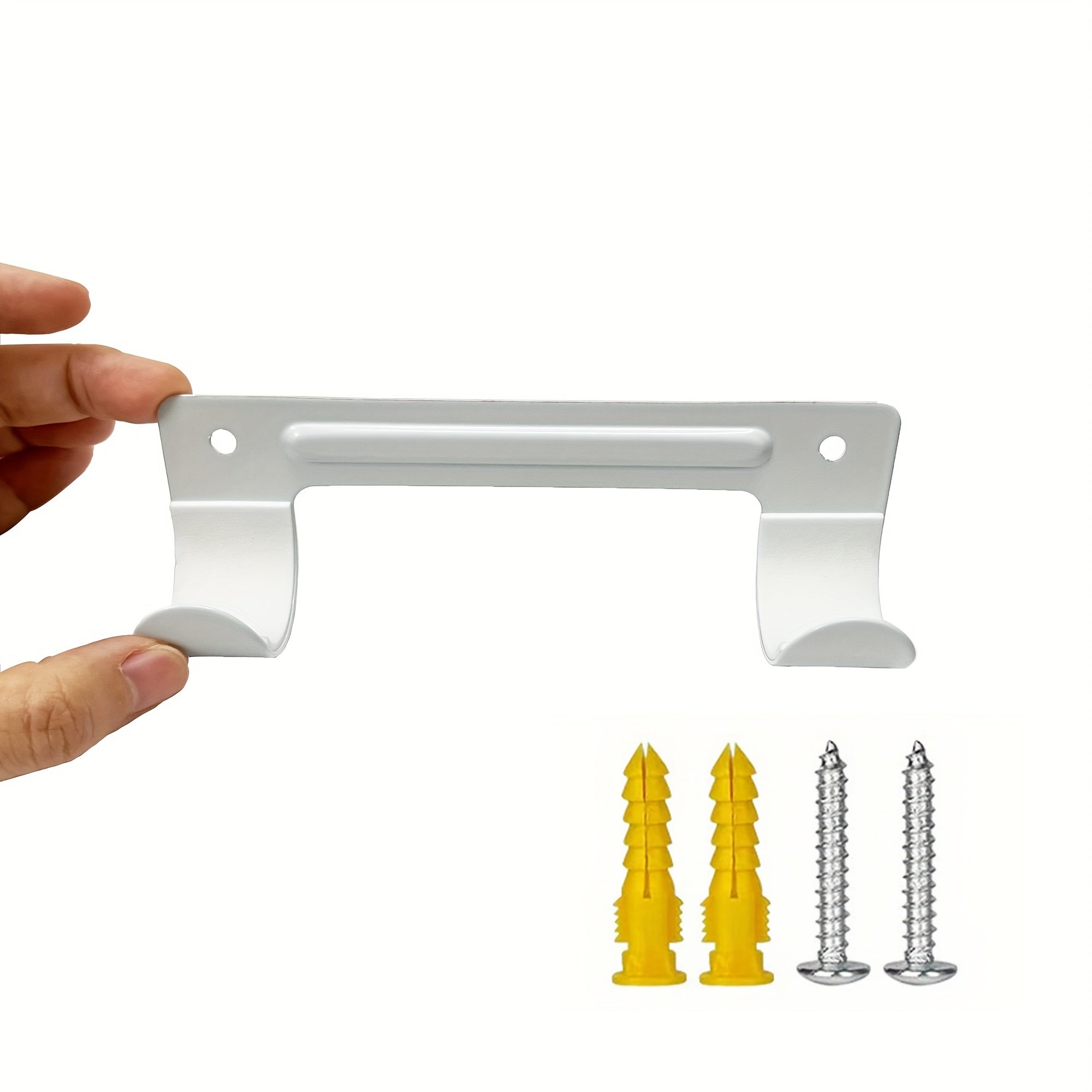 Soporte de tabla de planchar de metal resistente de montaje en pared con doble gancho