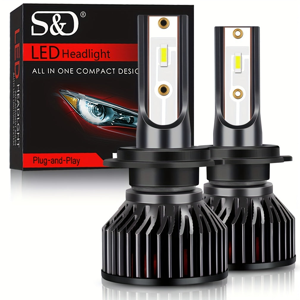 Bombilla de faro LED H4 H7 H11 9005 9006 6000K 60000LM 100W para coche