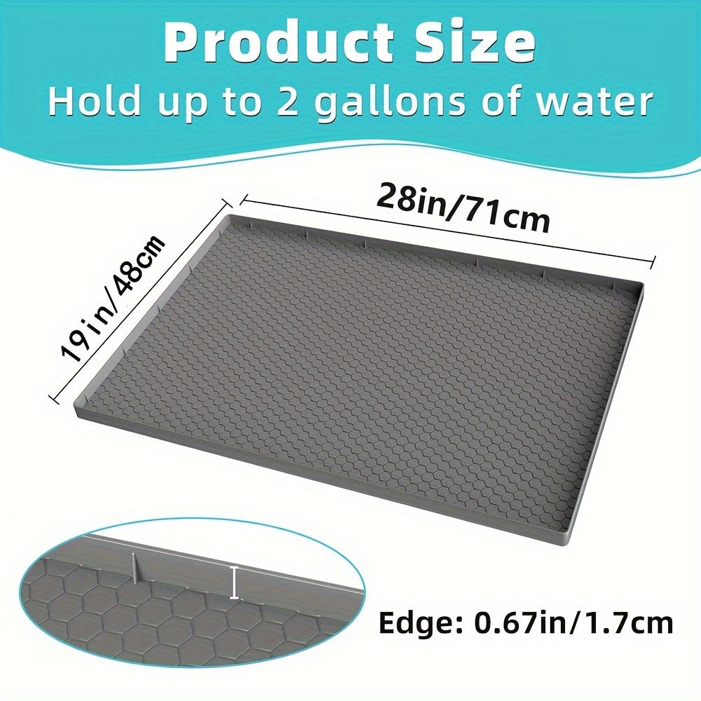 Waterproof Silicone Under Sink Mat for Kitchen and Bathroom Cabinets 71x48 cm