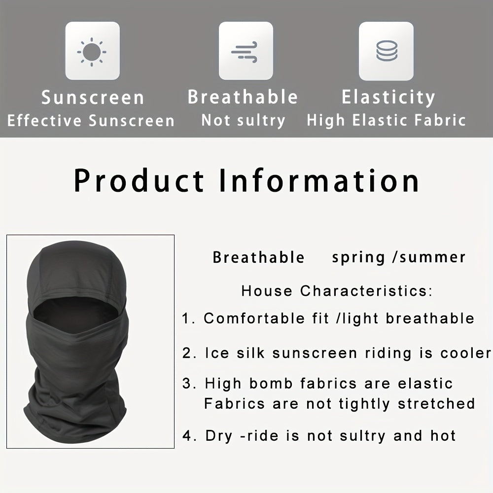 Adjustable Windproof UV Protection Hood with Balaclava Face Mask for Outdoor Use