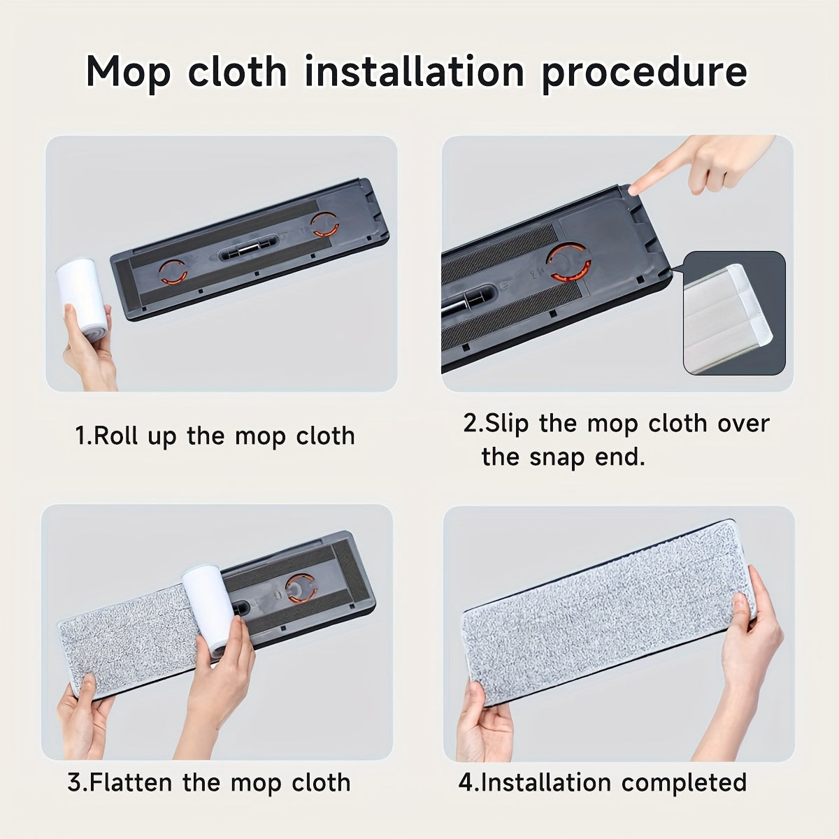 Microfiber Mop and Bucket Set with Dual-Tank, Washable Pads for Home Cleaning