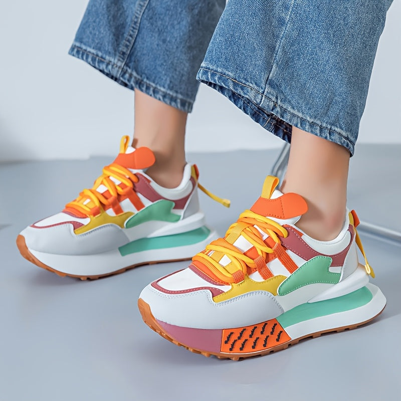 Women's Colorful Casual Sneakers Breathable Fabric Non-Slip Sole
