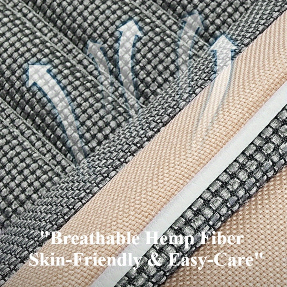 Универсальный чехол на сиденье автомобиля из льна для полного покрытия, четырех сезонов, с поддержкой поясницы