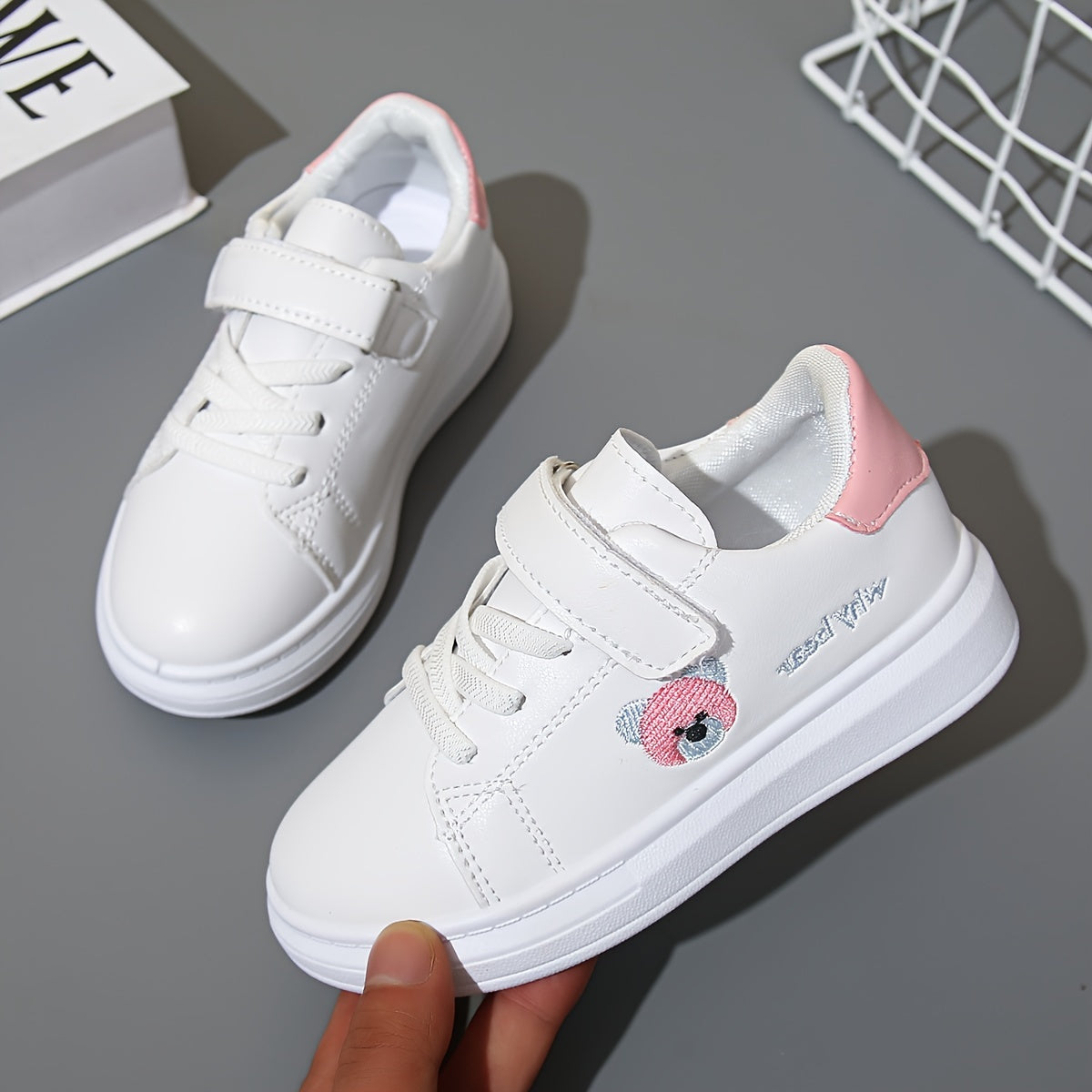 Kids' Cartoon Design Sneakers for Boys and Girls Breathable PVC Sole