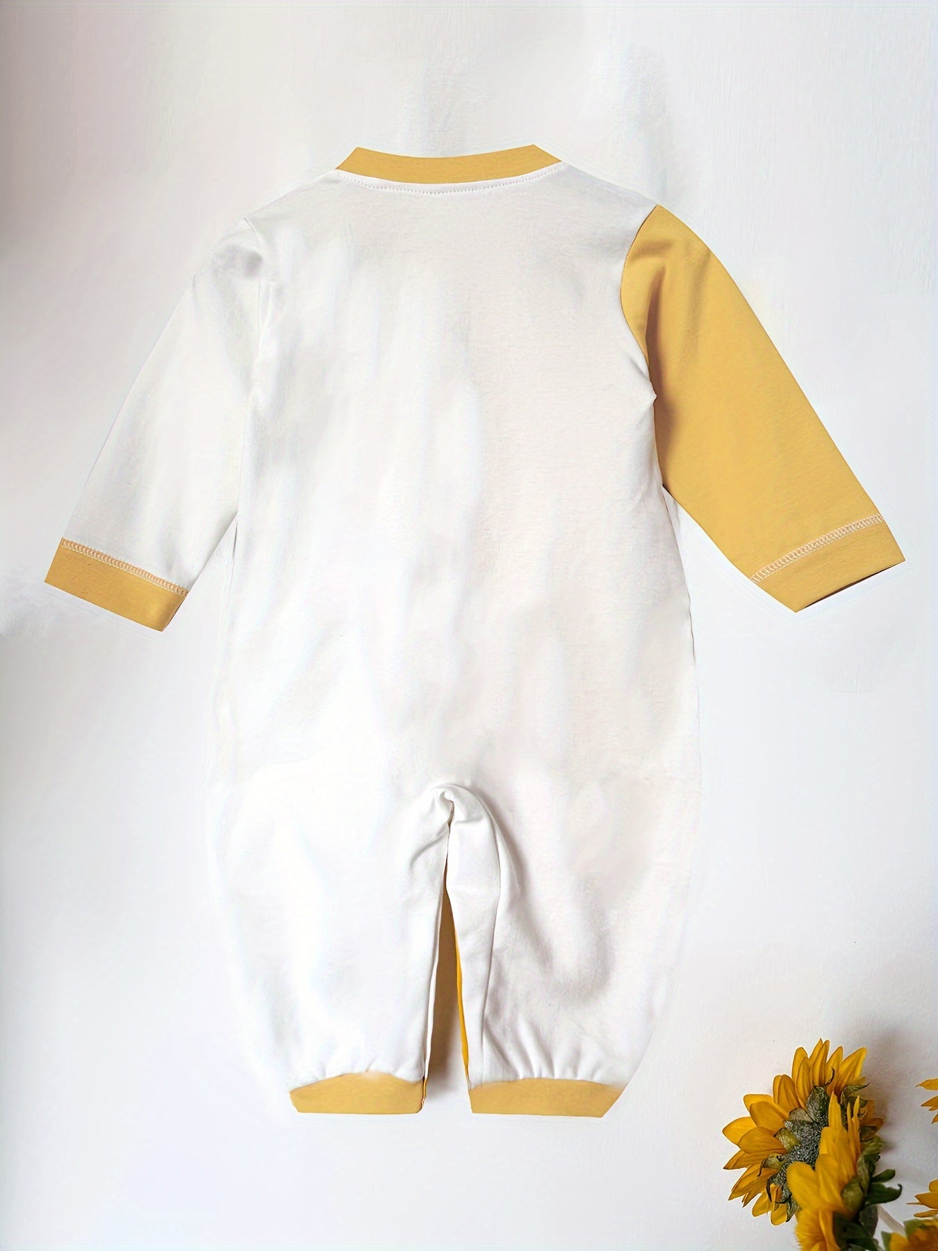 Baby Romper for 0-3 Years Old Cotton Dinosaur Cartoon Color Block Spring Fall Outdoor