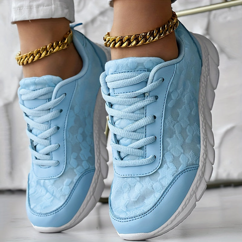 Women's Mesh Lace Sneakers Breathable Lightweight Casual Shoes