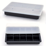 Square Silicone Ice Tray 15-Cavity Reusable Freezer Mold Easy Release