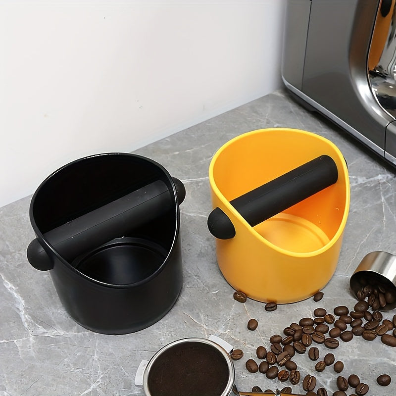 Vibrant Espresso Knock Box with Non-Slip Base and Silicone Knocking Rod