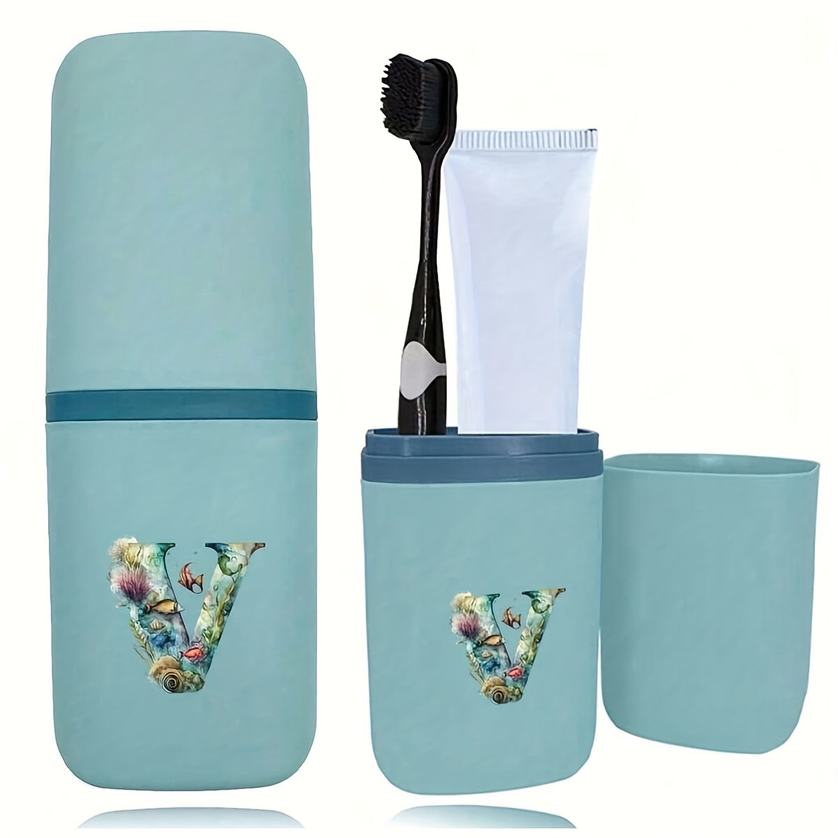 Tish cho'tkasi tutqichlari to'plami hammom aksessuarlari sayohat uchun suv o'tkazmaydigan saqlash qutisi