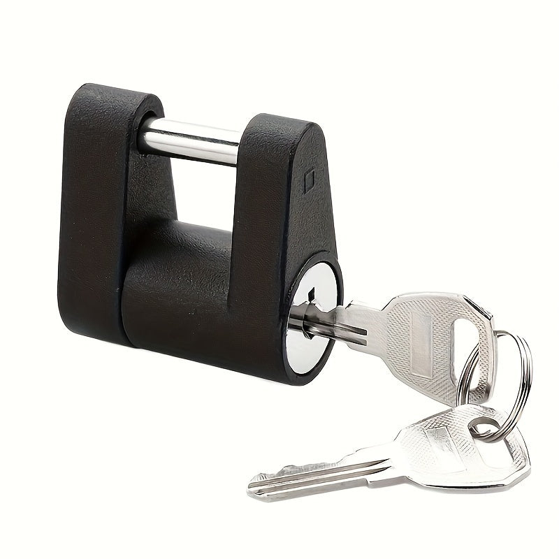 Heavy-Duty Zinc Alloy Trailer Coupler Lock 1/4 Inch Pin Anti-Theft for RVs Trucks Boats White Cylinder Options