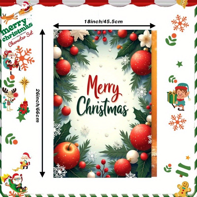 Set of 2 Christmas Snowflake Decorations 18x66cm Winter Holiday Decor