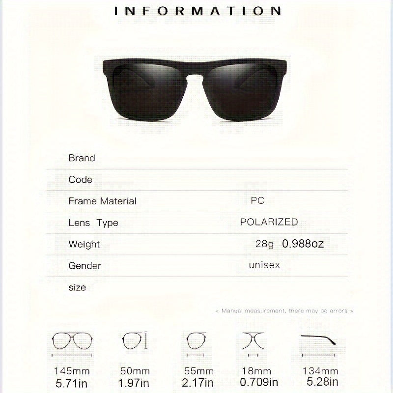 Men's Polarized Driving Sunglasses for Camping Cycling Hiking Fishing