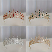 Corona de novia con cristales brillantes para bodas y celebraciones